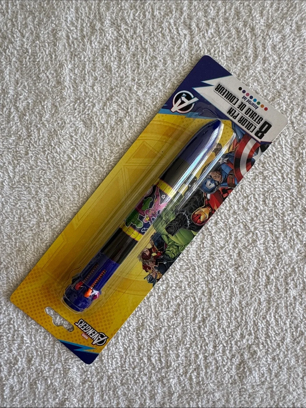 Marvel Avengers Multi-Color 8-Ink Pen - Purple and Black